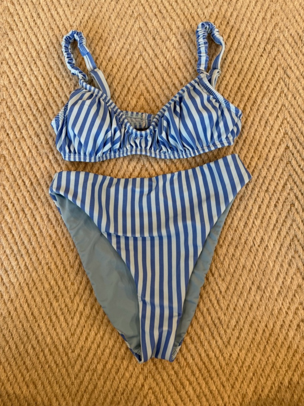 Dippin' Daisy's Blue and White Striped Bikini Set